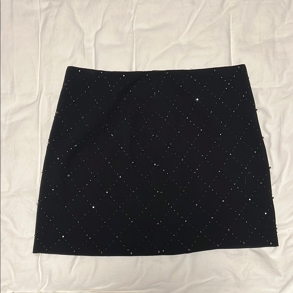 Elegant Black Skirt with Subtle Sparkle